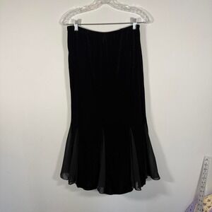 Black Gothic midi skirt